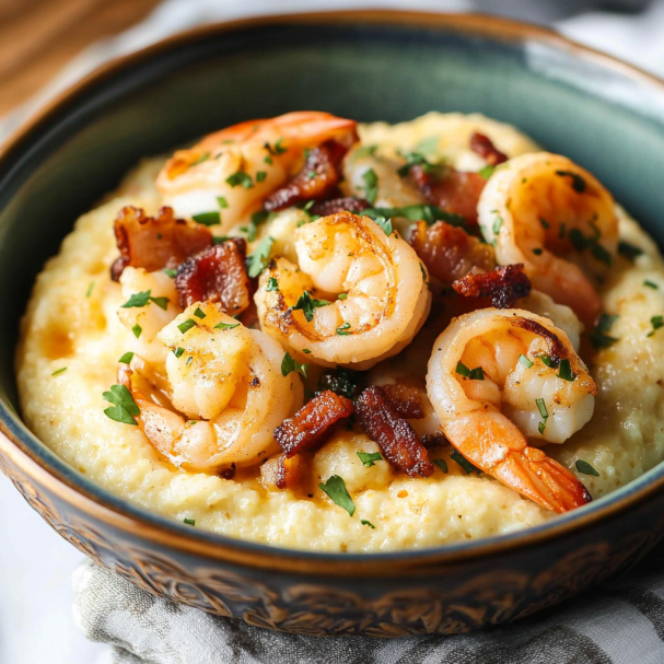 Cheesy Shrimp and Grits
