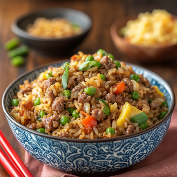 Fried Rice with Ground Beef