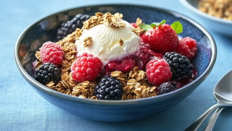 jammy berry granola crisp