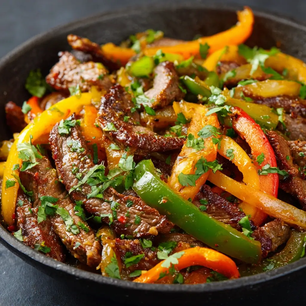 Air Fryer Steak Fajitas