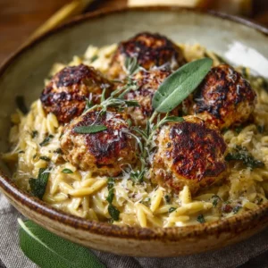 Baked Sage Chicken Meatballs