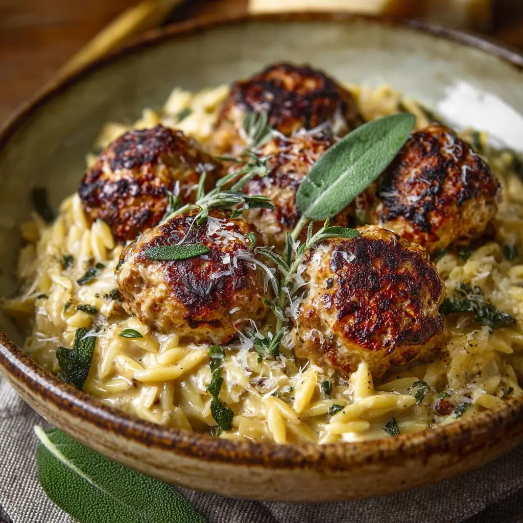 Baked Sage Chicken Meatballs