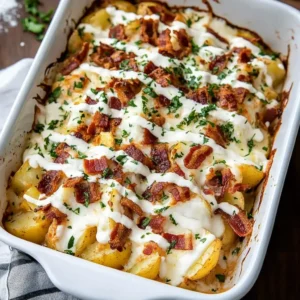 Chicken Bacon Ranch Roasted Potato Bake