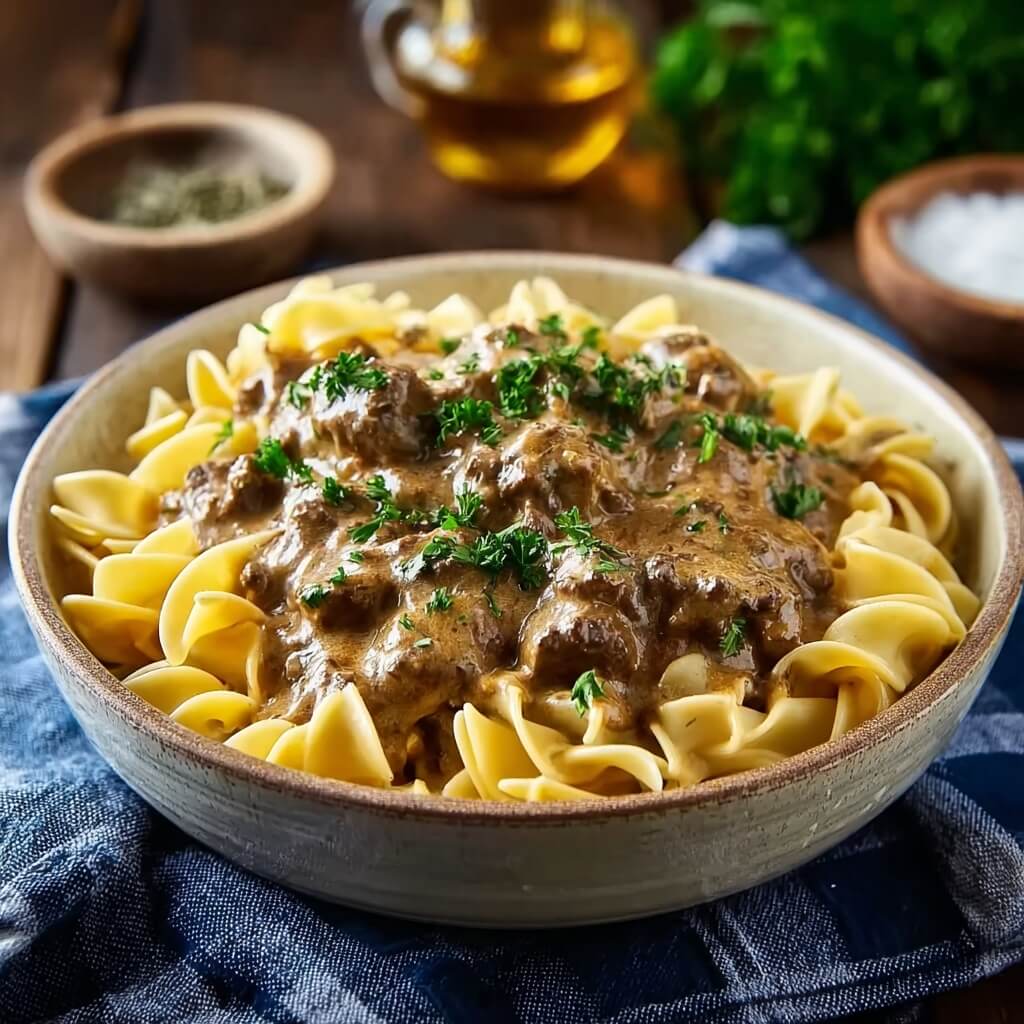 Ground Beef Stroganoff