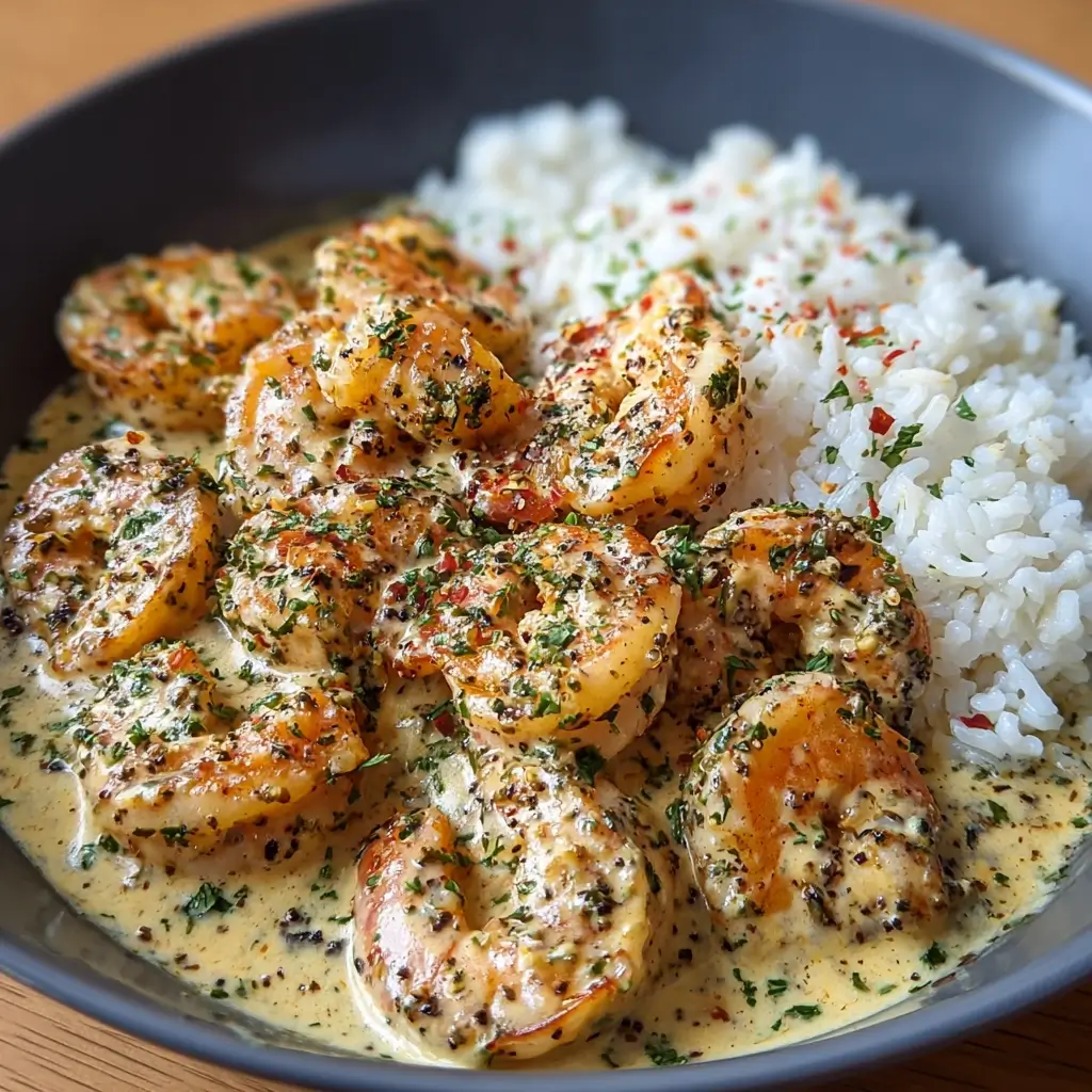 Creamy Garlic Butter Shrimp Bowl
