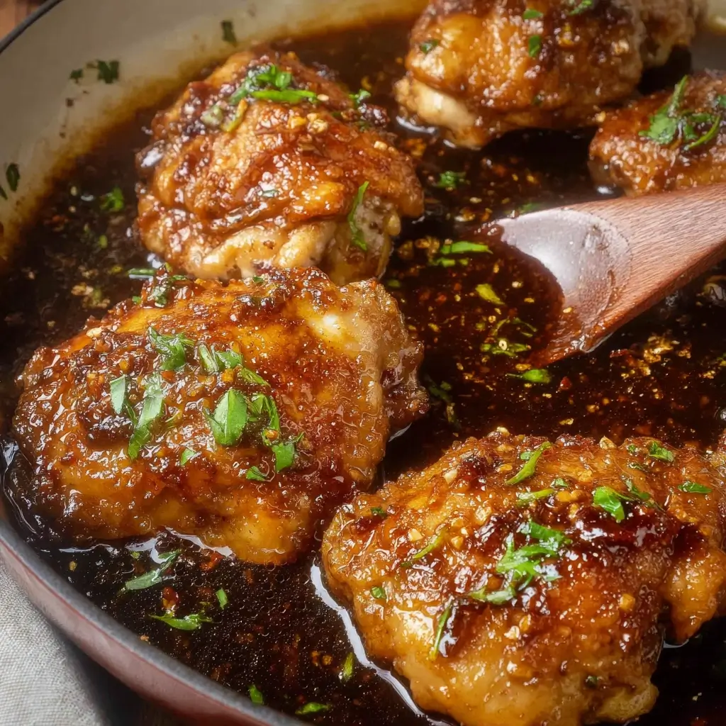Crispy Soy Garlic Chicken Thighs