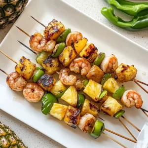 Grilled Pineapple Shrimp Skewers