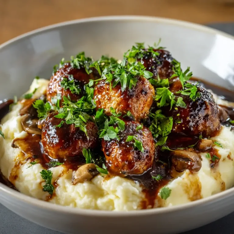 Gourmet Meatballs in a Rich Mushroom Sauce