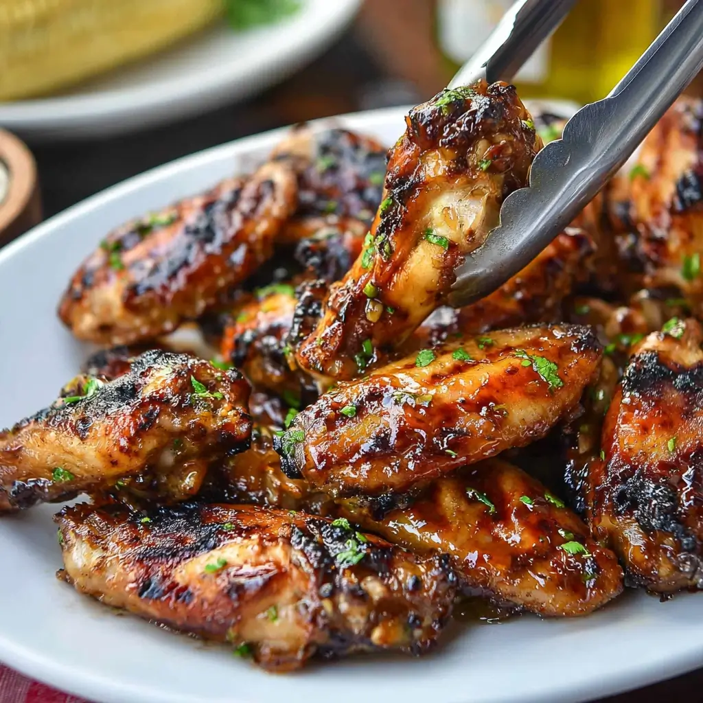Grilled Soy Garlic Chicken Wings