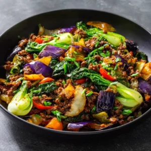Healthy Ground Beef Cabbage Stir-Fry