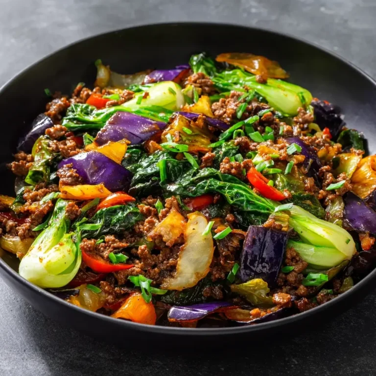 Healthy Ground Beef Cabbage Stir-Fry