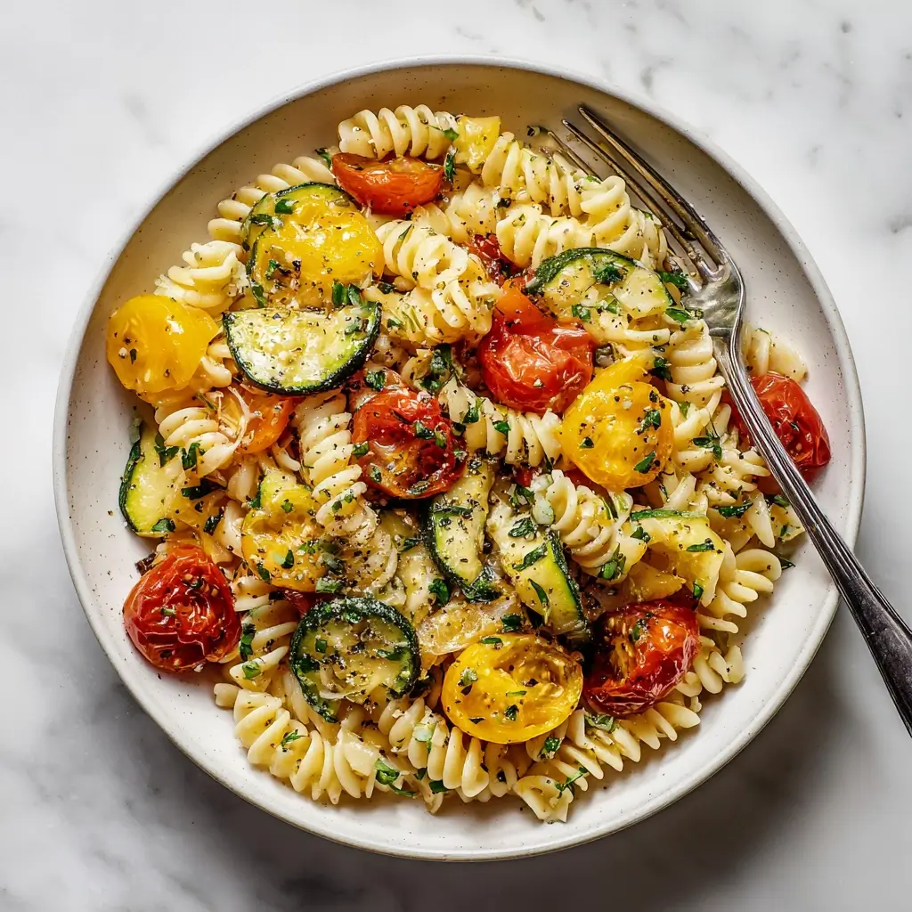 Healthy Tomato Zucchini Pasta