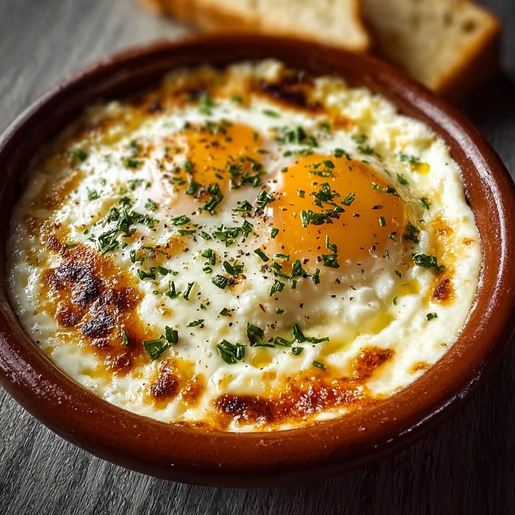 Baked Eggs with Cottage Cheese