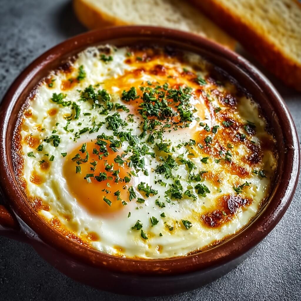 Baked Eggs with Cottage Cheese