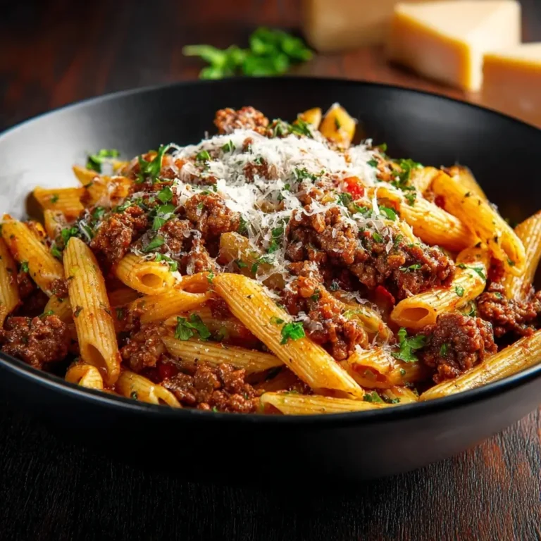 High Protein Creamy Beef Pasta