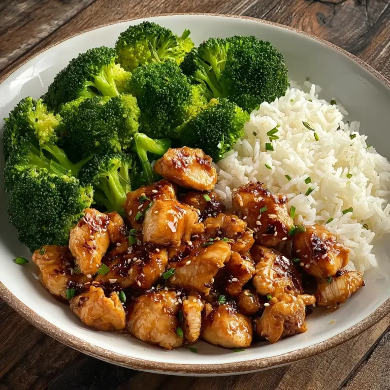 Honey Garlic Chicken with Steamed Rice