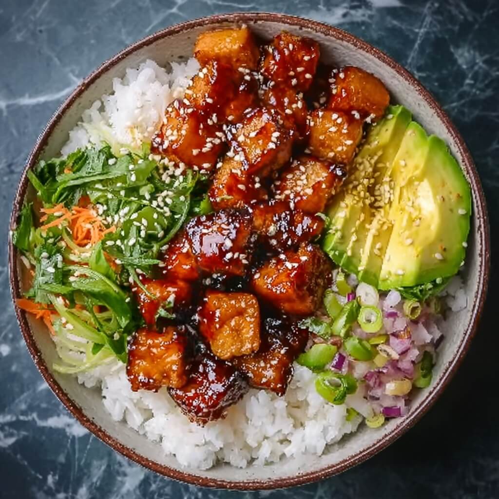 Honey Sriracha Salmon Bowls