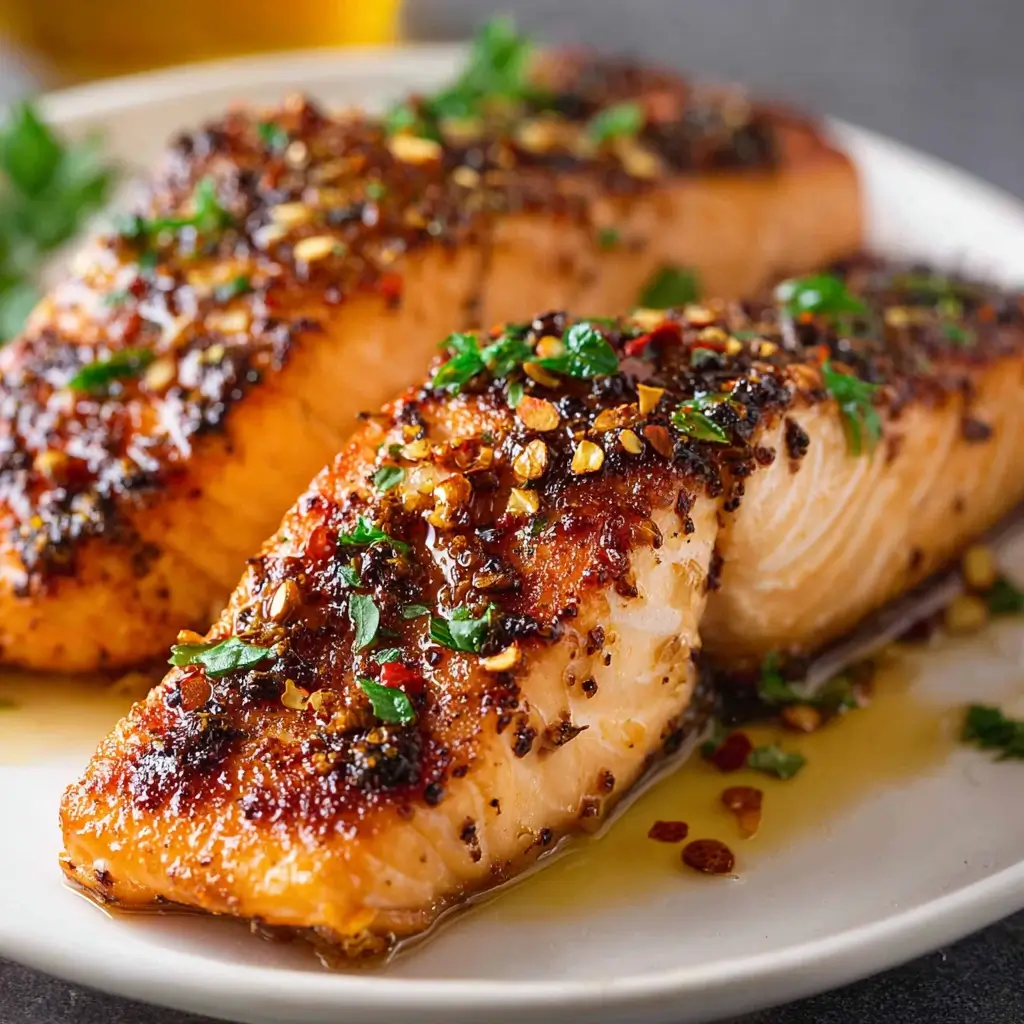 Hot Honey Salmon Skillet