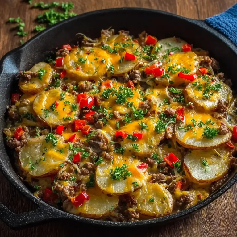 One-Pan Cheesy Meat and Potato Skillet