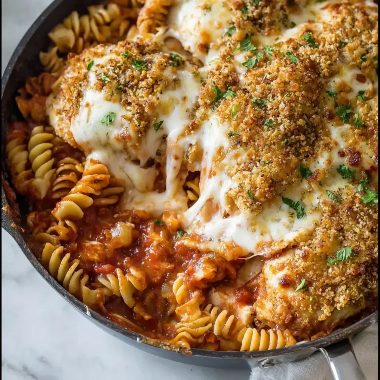 One Skillet Chicken Parmesan Pasta