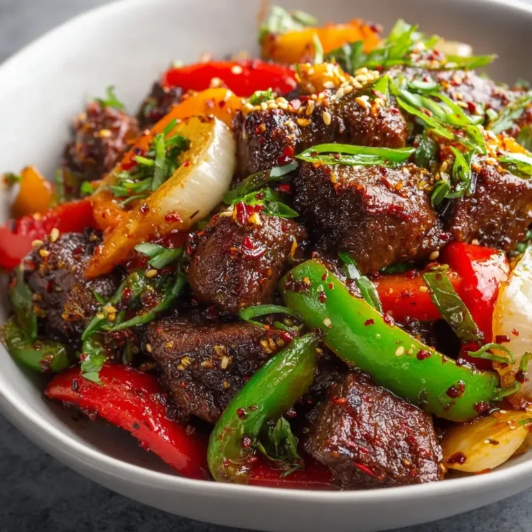 Pepper Steak with Bell Peppers and Onion