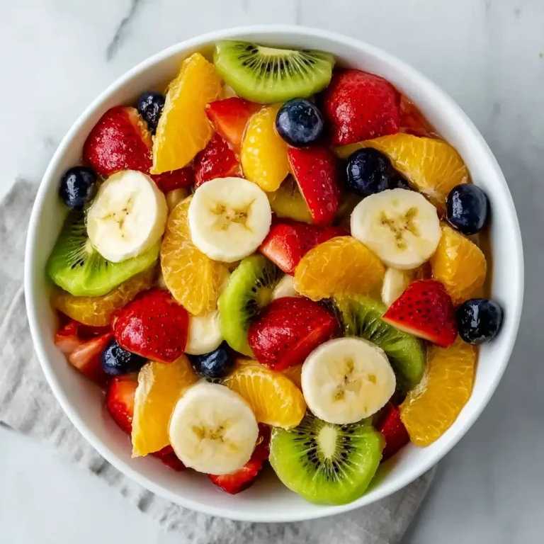 Rainbow Fruit Salad with Honey Lime Dressing
