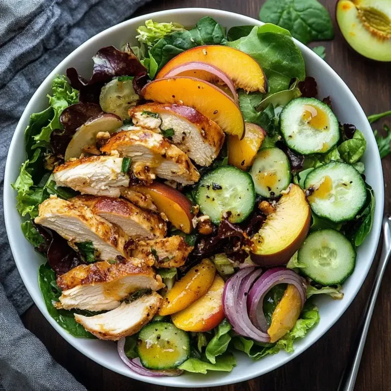 Roasted Peach Chicken Salad