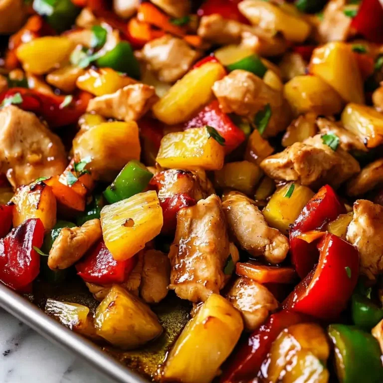 Sheet Pan Hawaiian Chicken and Veggies