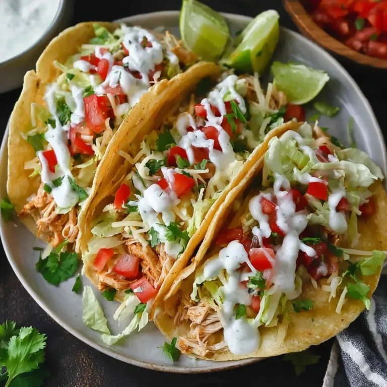 Slow Cooker Ranch Chicken Tacos