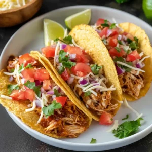Slow Cooker Salsa Chicken Tacos