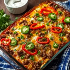 Southern Five Layer Beef Casserole