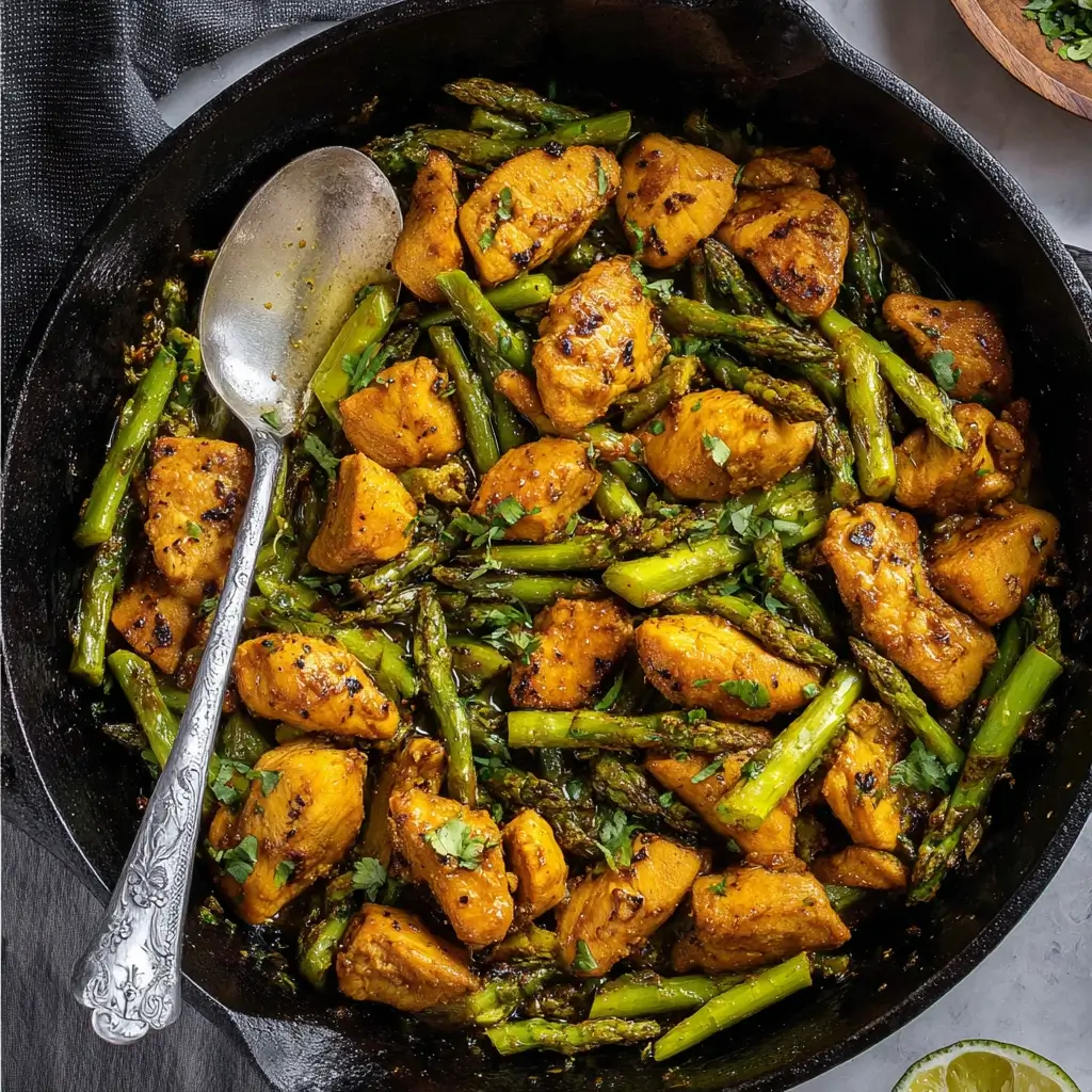 Turmeric Black Pepper Chicken With Asparagus