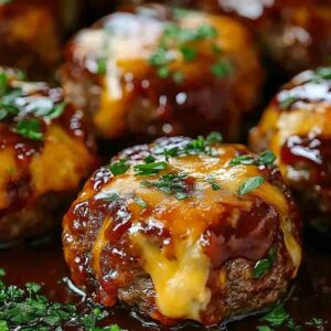 Cheesy Stuffed Meatloaf Bites