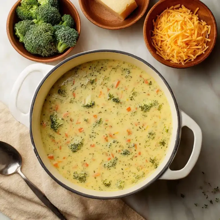 High Protein Broccoli Cheddar Soup