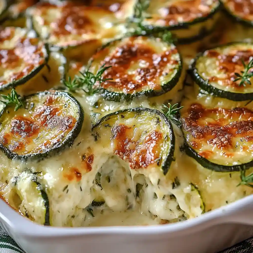 Irresistible Baked Zucchini Cheese