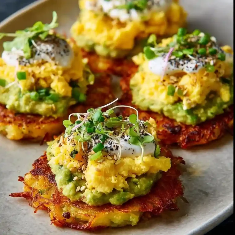 Loaded Hash Browns with Scrambled Eggs