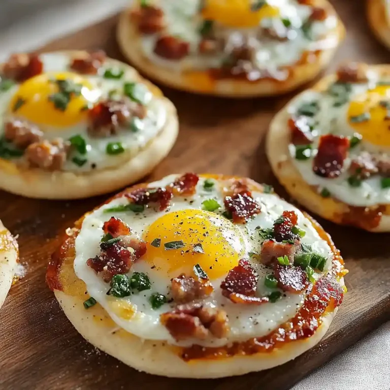 Muffin Breakfast Pizzas with Turkey Bacon