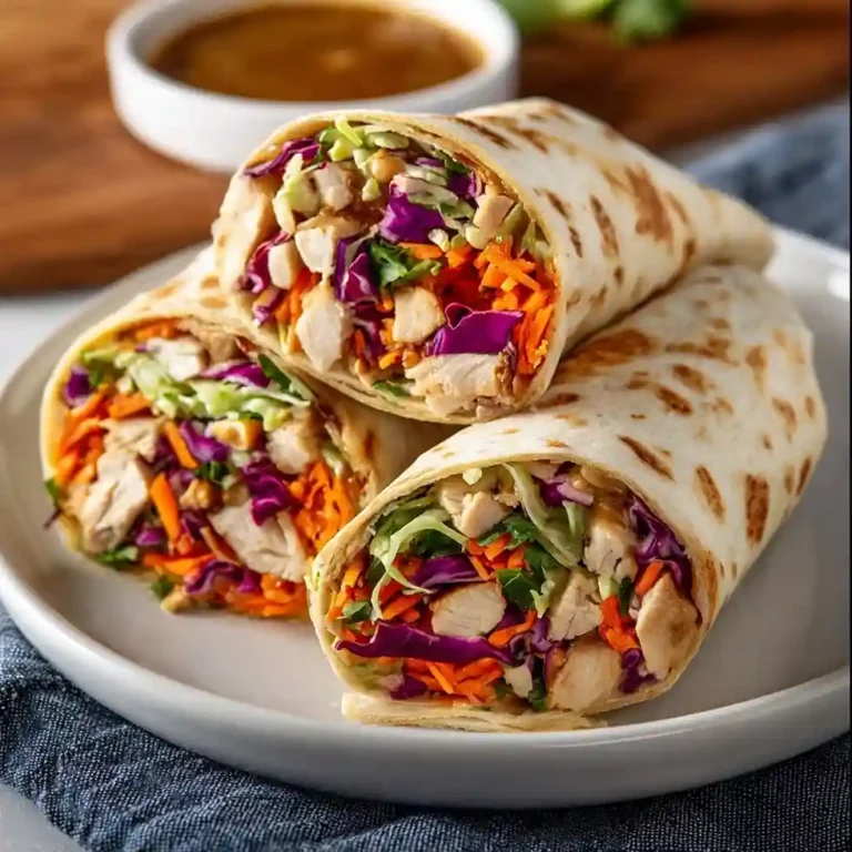 Peanut Chicken Wraps
