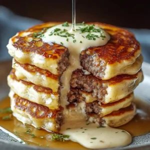 Sausage Dipped Pancakes