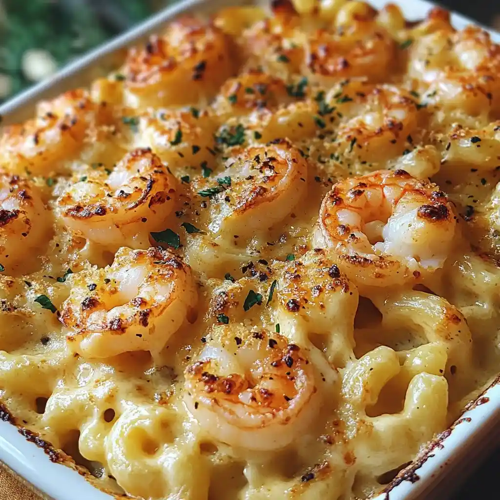 Seafood Mac Cheese Bake