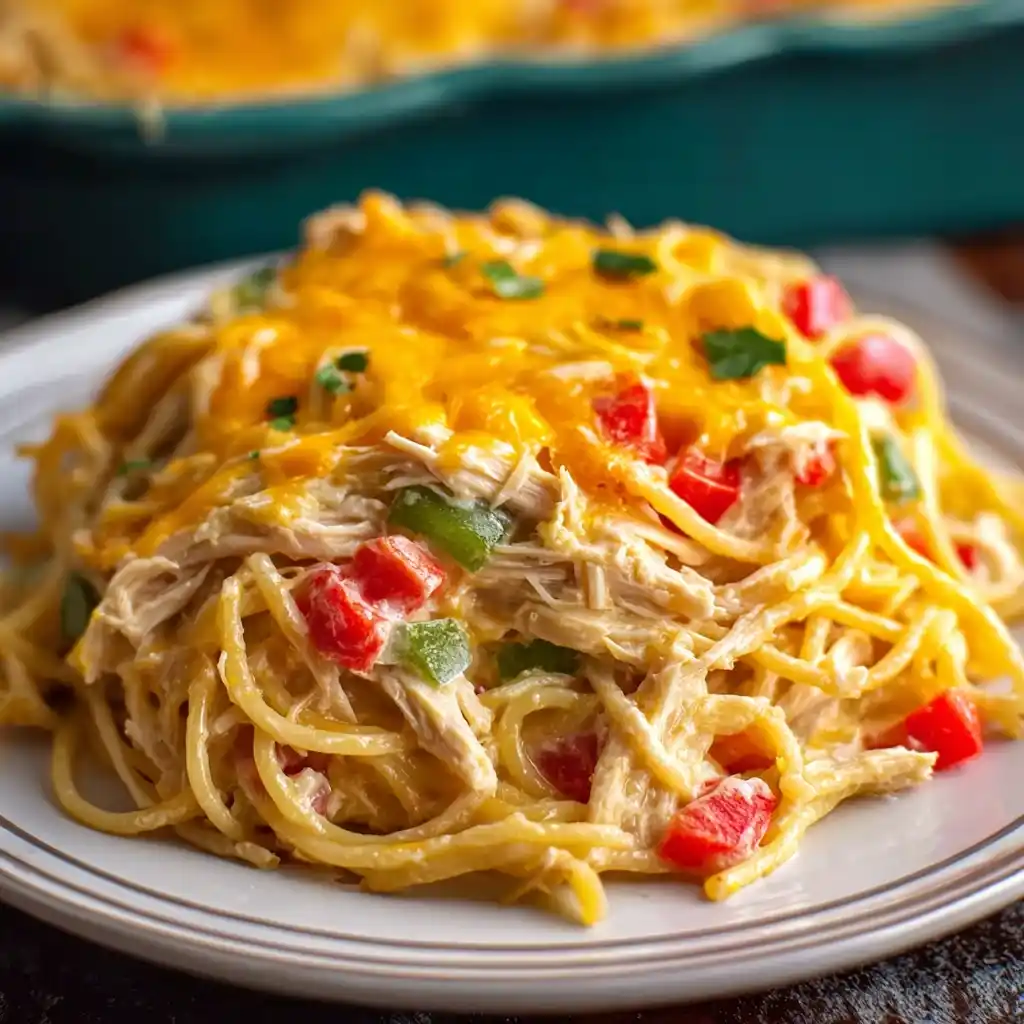 Spaghetti Chicken Casserole