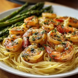 Asparagus Shrimp Angel Hair Pasta
