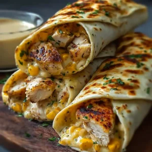 Chicken Garlic Wraps
