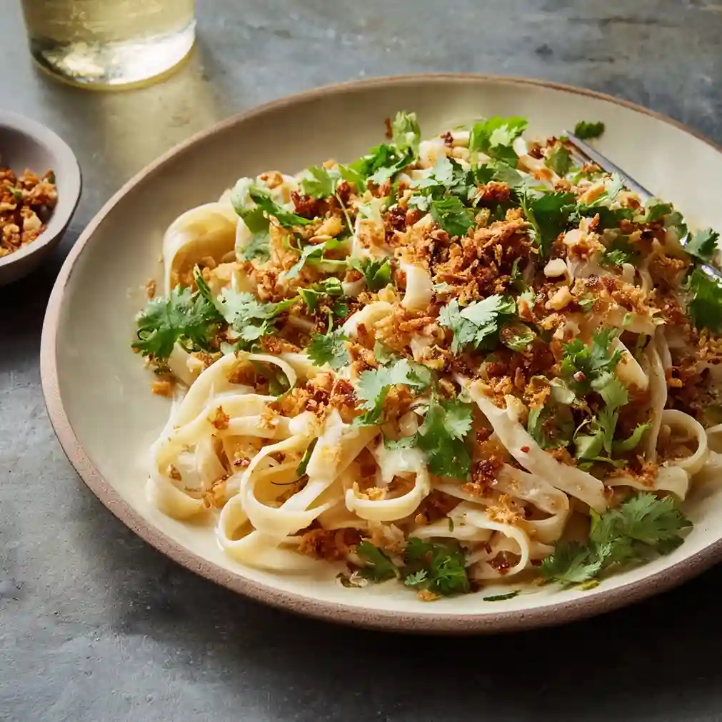 Creamy Vegan Tofu Noodles
