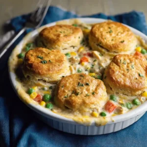 Easy Chicken Pot Pie with Biscuits