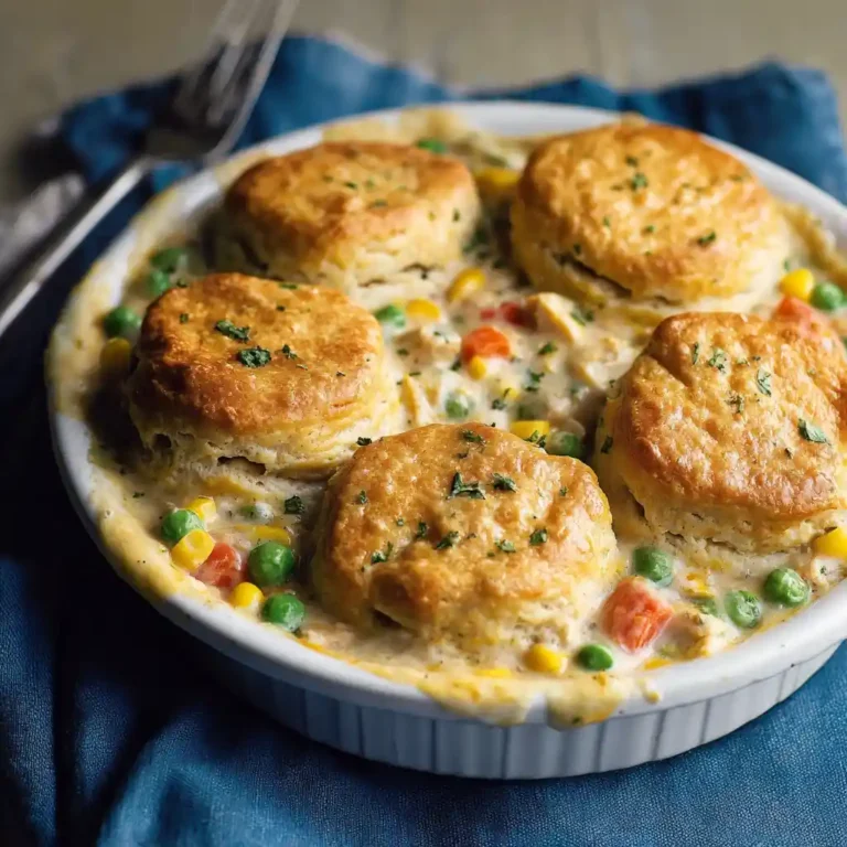 Easy Chicken Pot Pie with Biscuits