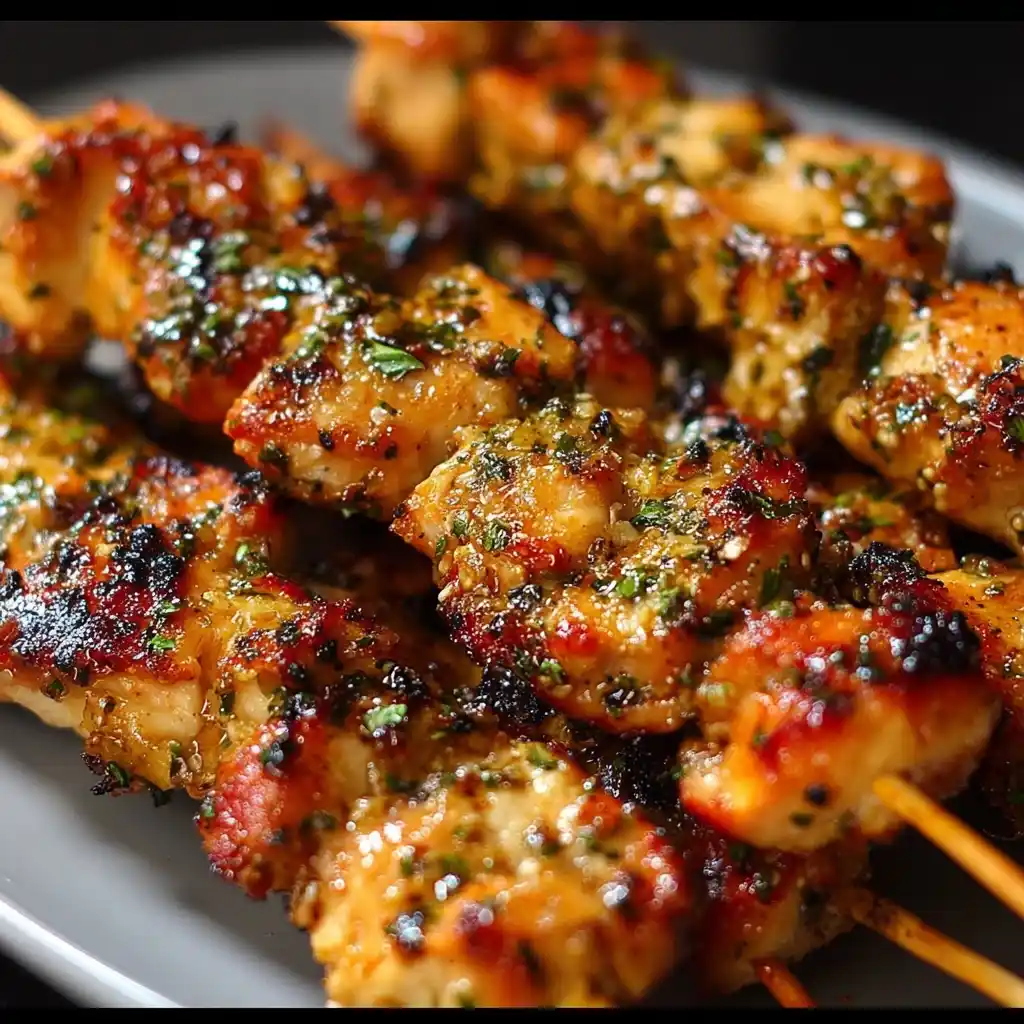 Garlic Parmesan Chicken Skewers