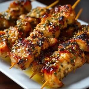 Garlic Parmesan Chicken Skewers