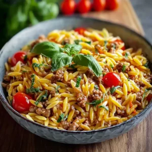 Ground Turkey Orzo