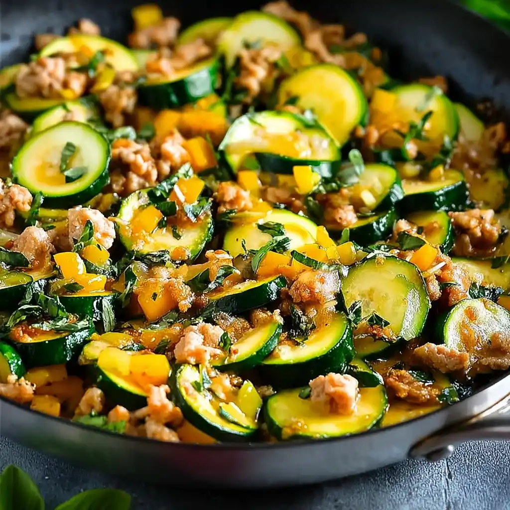 Ground Turkey Zucchini Skillet